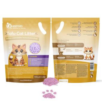 Tofu Cat Litter Lavendel – kattenbakvulling met lavendelgeur – 6 liter zak